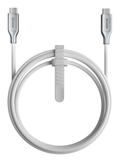 Nomad Kevlar USB-C naar USB-C Kabel 240W Power Delivery Fast Charge 1.5M Wit afbeelding 1