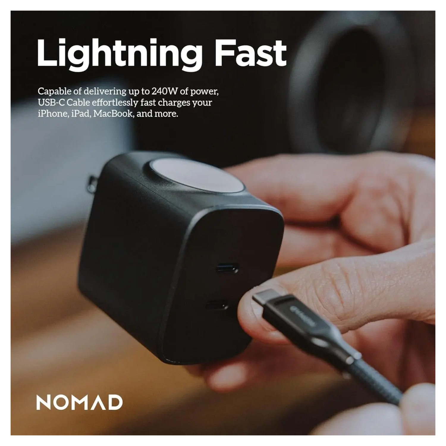 Nomad Kevlar USB-C naar USB-C Kabel 240W Power Delivery Fast Charge 3M Wit afbeelding 4