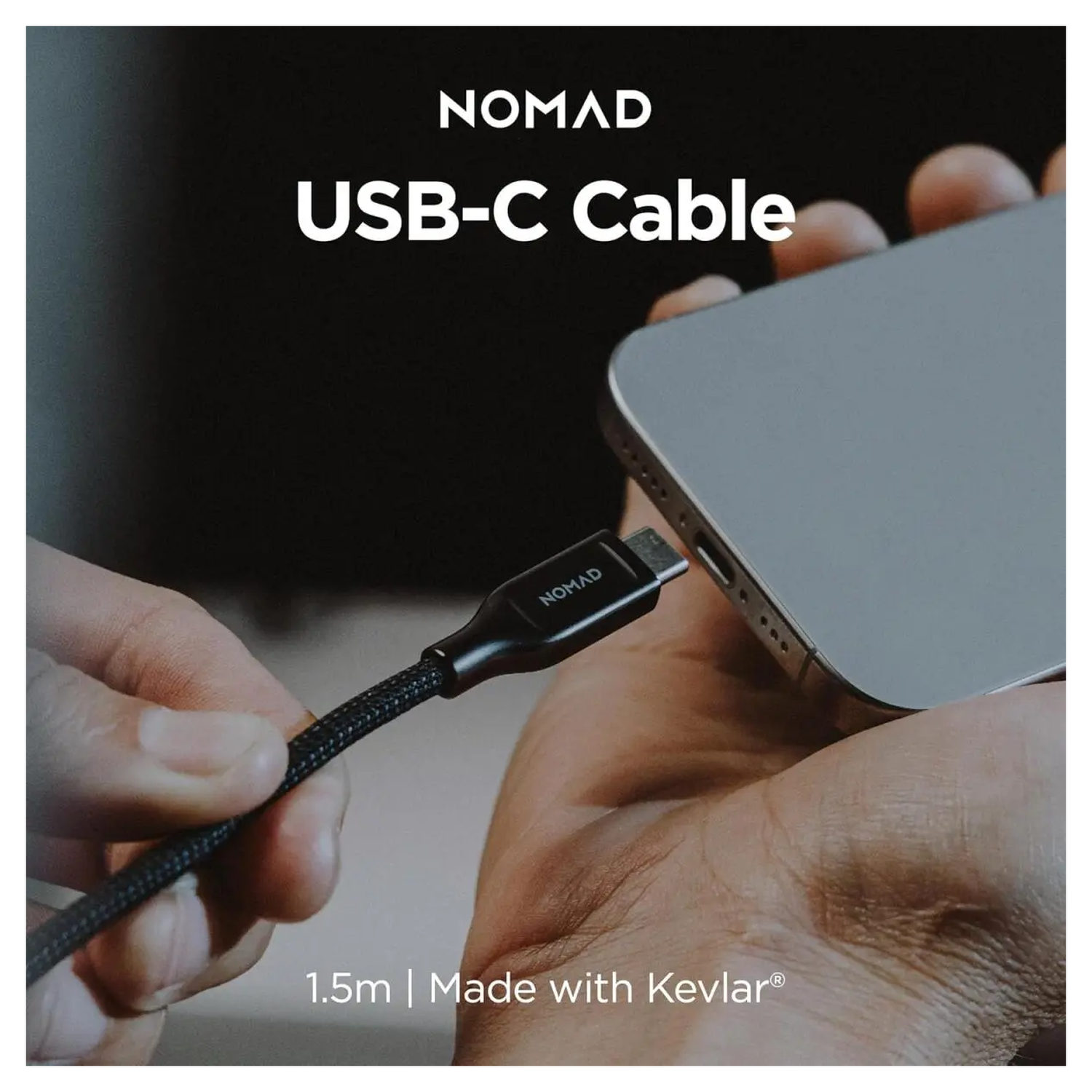 Nomad Kevlar USB-C naar USB-C Kabel 240W Power Delivery Fast Charge 3M Wit afbeelding 6