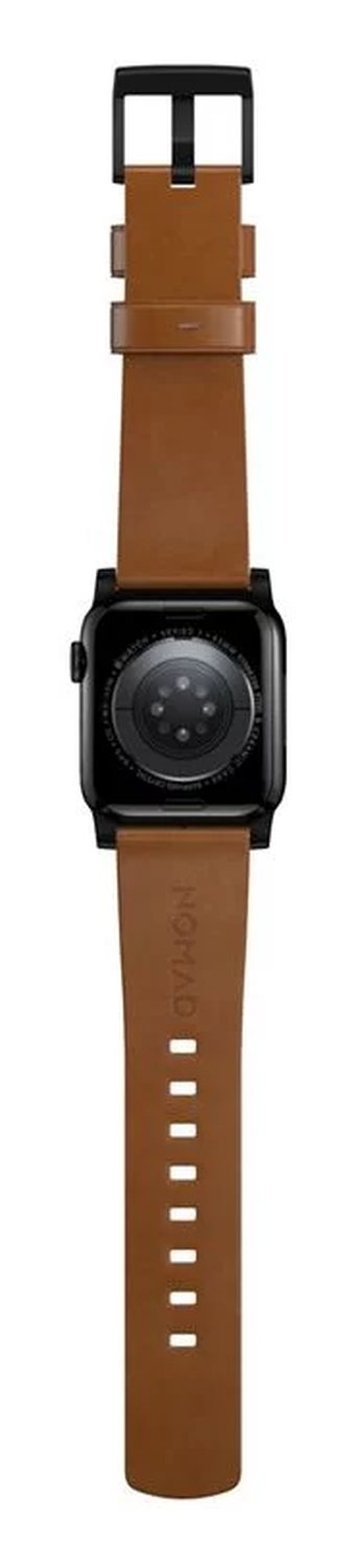 Nomad Modern Leather Band Apple Watch 46/49MM English Tan afbeelding 5