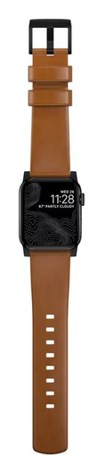 Nomad Modern Leather Band Apple Watch 46/49MM English Tan afbeelding 4