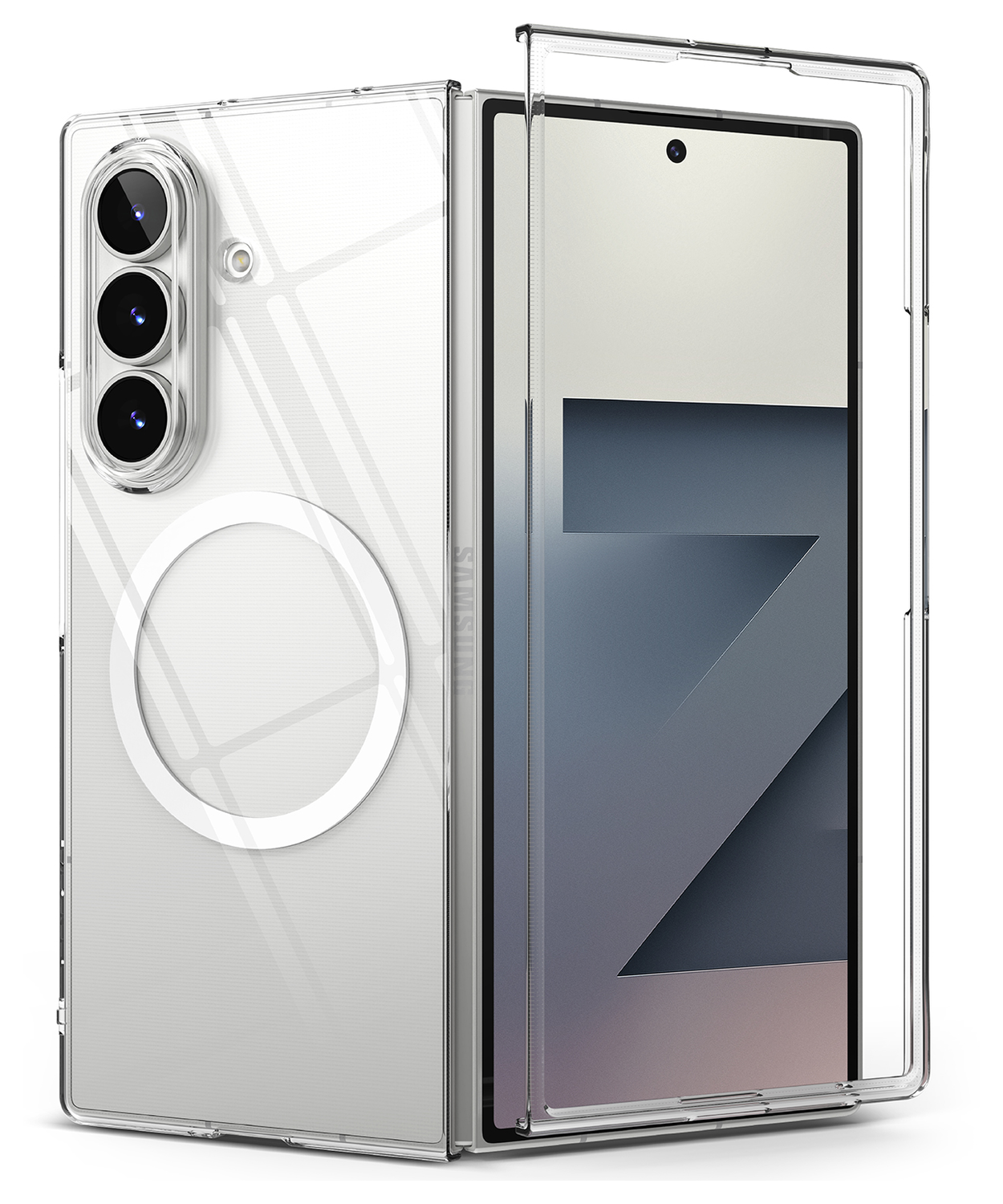 Ringke Slim Magnetic Samsung Galaxy Z Fold 7 Hoesje MagSafe Transparant afbeelding 2