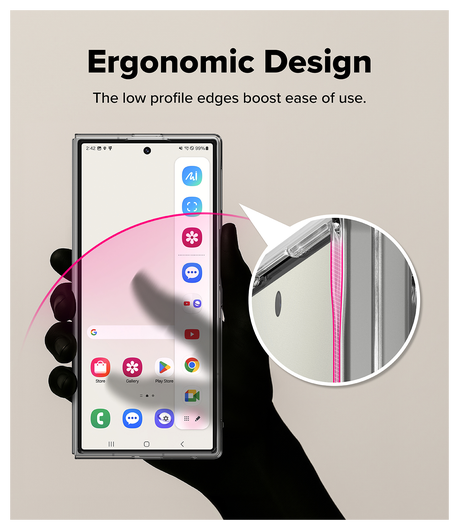 Ringke Slim Magnetic Samsung Galaxy Z Fold 7 Hoesje MagSafe Transparant afbeelding 12