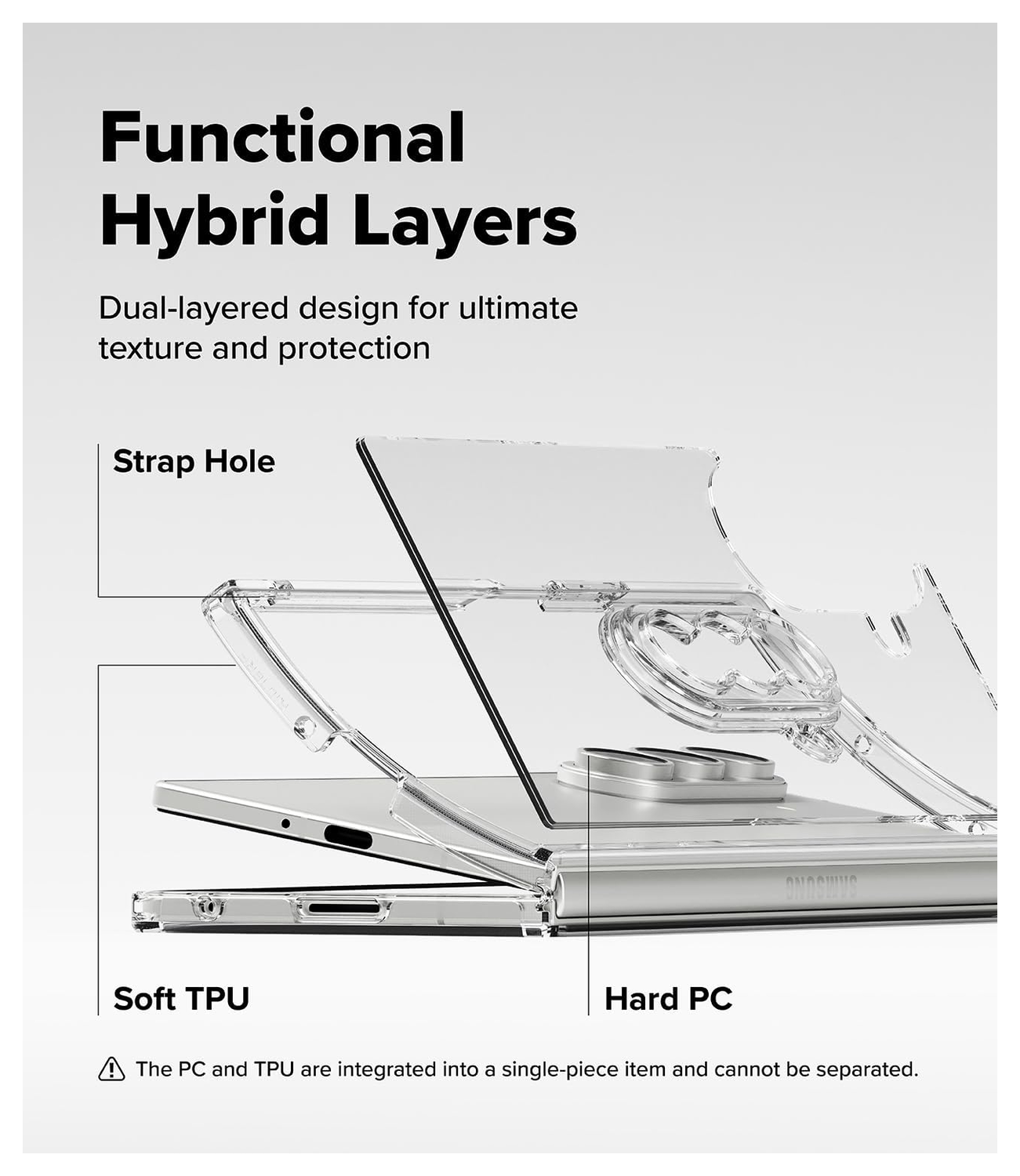 Ringke Fusion Samsung Galaxy Z Fold 7 Hoesje Back Cover Transparant afbeelding 6