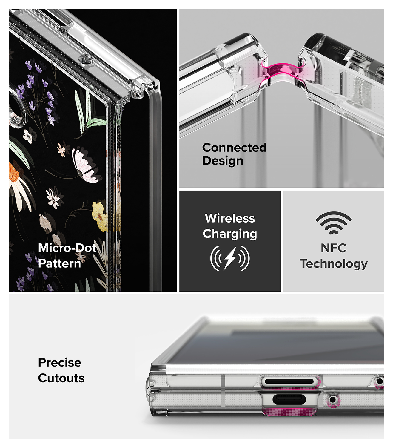 Ringke Fusion Design Samsung Galaxy Z Fold 7 Hoesje Back Cover Dry Flowers afbeelding 14
