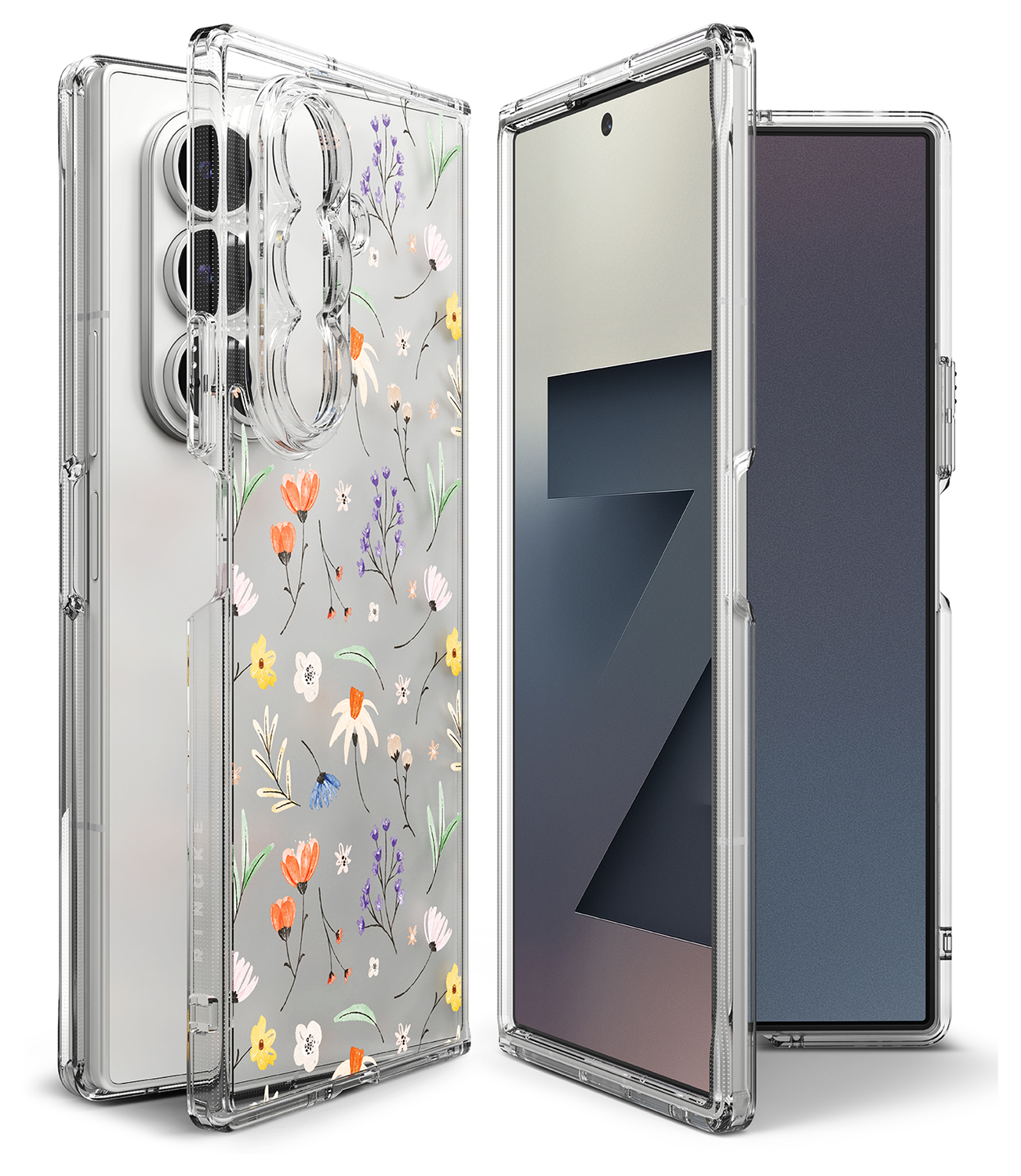 Ringke Fusion Design Samsung Galaxy Z Fold 7 Hoesje Back Cover Dry Flowers afbeelding 2