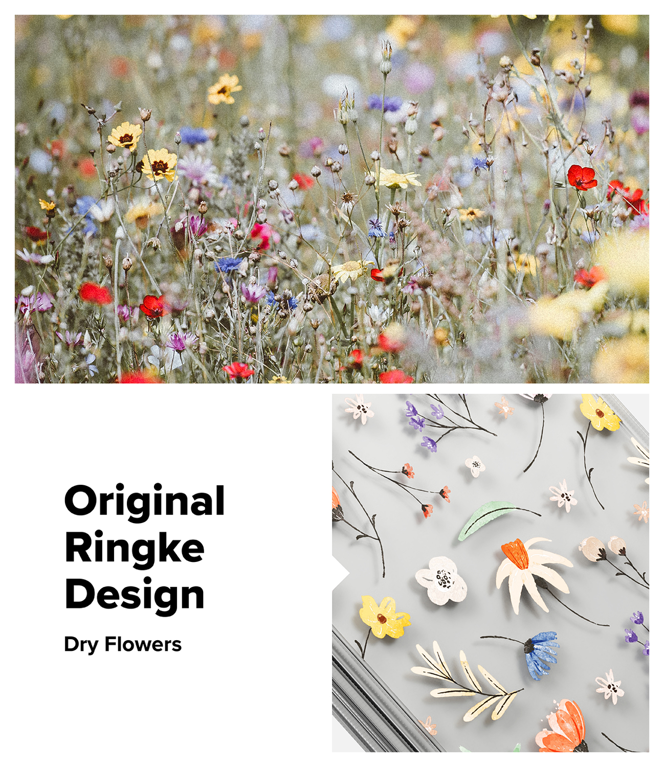 Ringke Fusion Design Samsung Galaxy Z Fold 7 Hoesje Back Cover Dry Flowers afbeelding 4