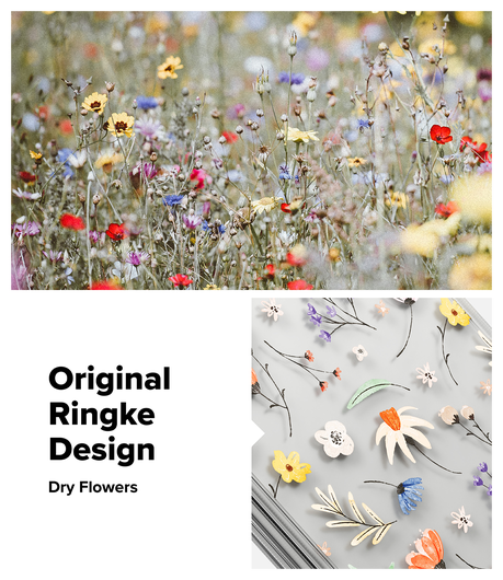 Ringke Fusion Design Samsung Galaxy Z Fold 7 Hoesje Back Cover Dry Flowers afbeelding 4