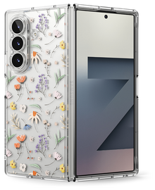 Ringke Fusion Design Samsung Galaxy Z Fold 7 Hoesje Back Cover Dry Flowers afbeelding