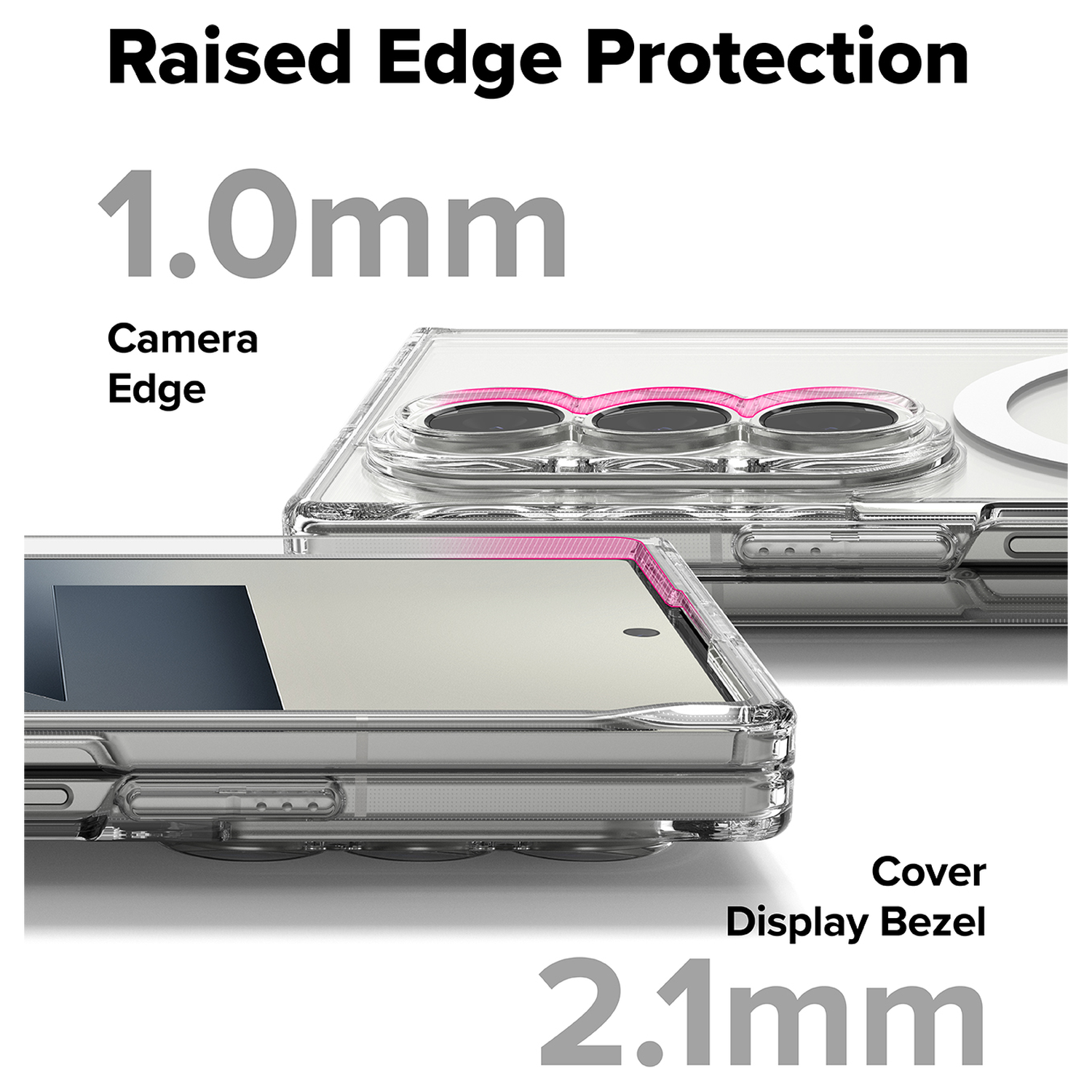 Ringke Fusion Magnetic Samsung Galaxy Z Fold 7 Hoesje MagSafe Transparant afbeelding 10