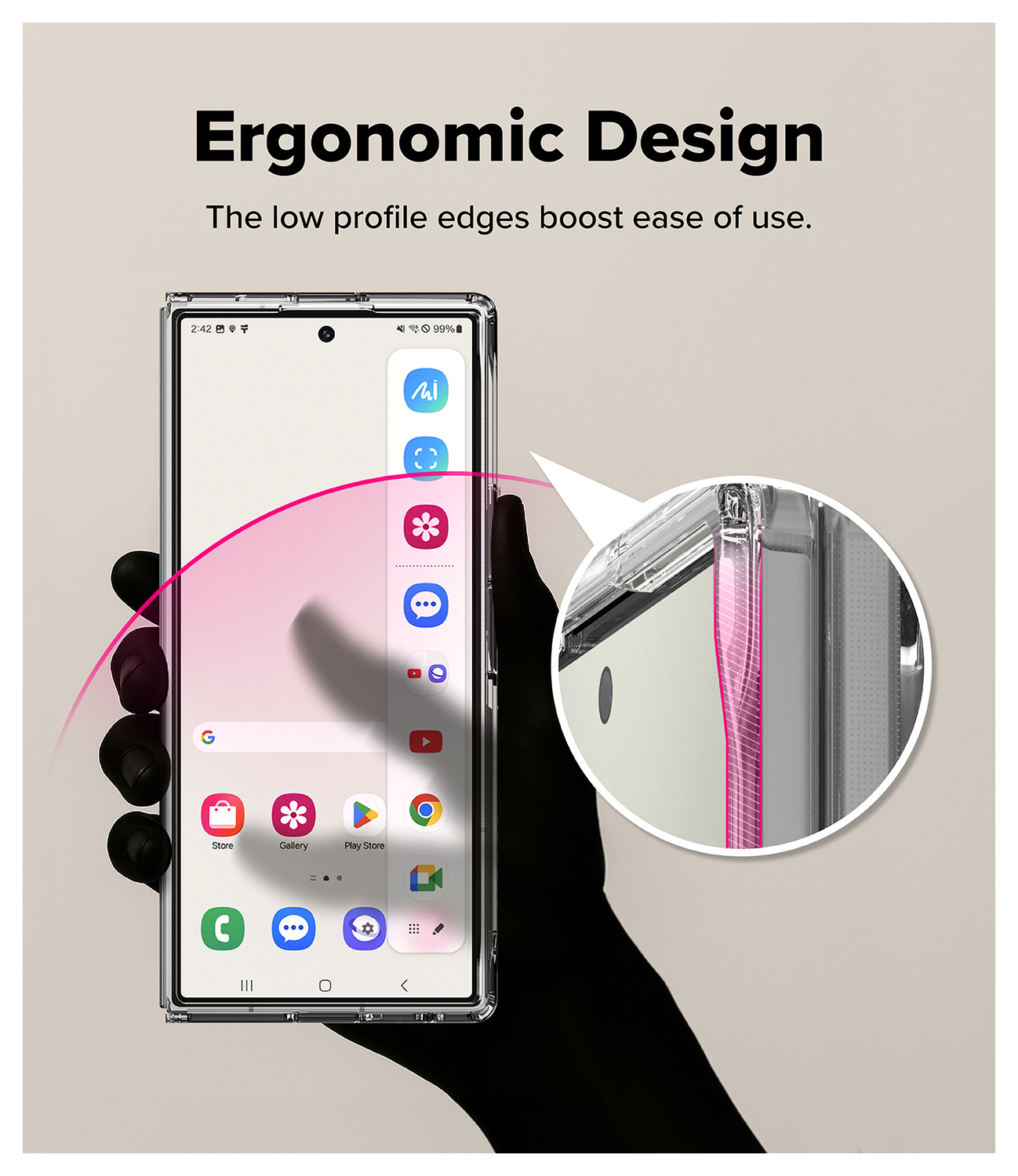 Ringke Fusion Magnetic Samsung Galaxy Z Fold 7 Hoesje MagSafe Transparant afbeelding 11