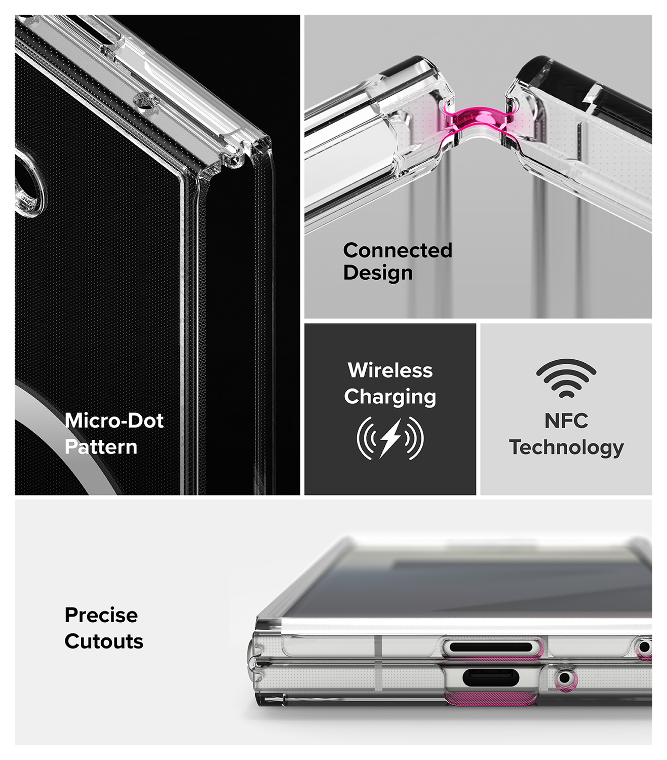 Ringke Fusion Magnetic Samsung Galaxy Z Fold 7 Hoesje MagSafe Transparant afbeelding 12