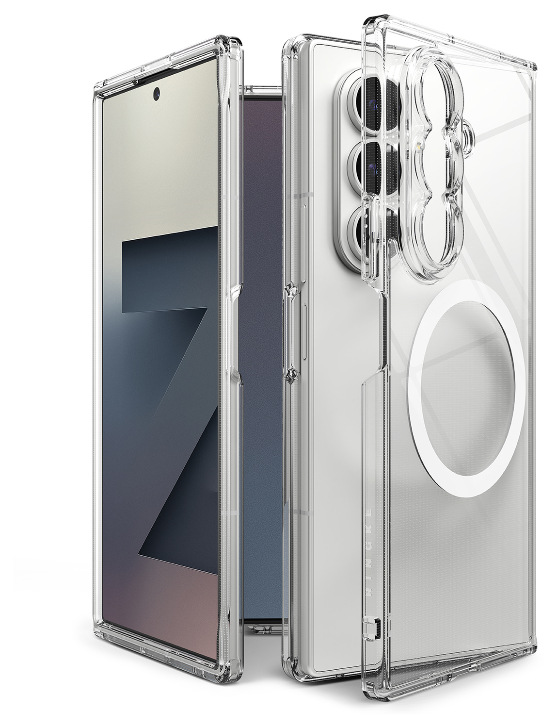 Ringke Fusion Magnetic Samsung Galaxy Z Fold 7 Hoesje MagSafe Transparant afbeelding 13
