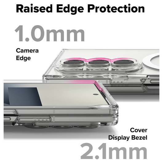 Ringke Fusion Magnetic Samsung Galaxy Z Fold 7 Hoesje MagSafe Transparant afbeelding 10