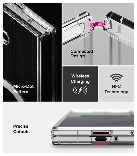 Ringke Fusion Magnetic Samsung Galaxy Z Fold 7 Hoesje MagSafe Transparant afbeelding 12