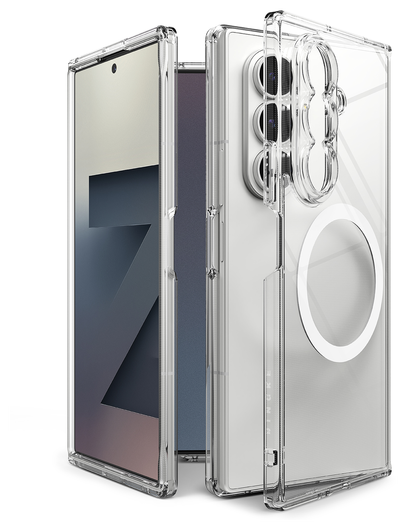 Ringke Fusion Magnetic Samsung Galaxy Z Fold 7 Hoesje MagSafe Transparant afbeelding 13
