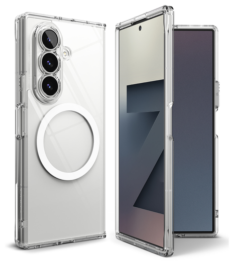 Ringke Fusion Magnetic Samsung Galaxy Z Fold 7 Hoesje MagSafe Transparant afbeelding 14