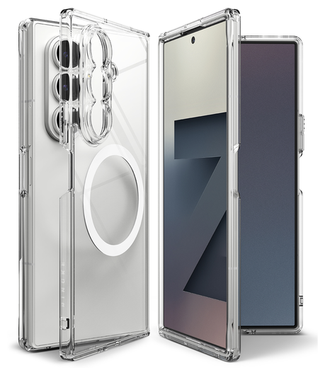 Ringke Fusion Magnetic Samsung Galaxy Z Fold 7 Hoesje MagSafe Transparant afbeelding 2