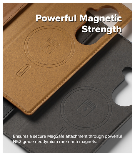 Ringke Folio Grip Wallet Magnetic Samsung Galaxy Z Fold 7 Hoesje Bruin afbeelding 4