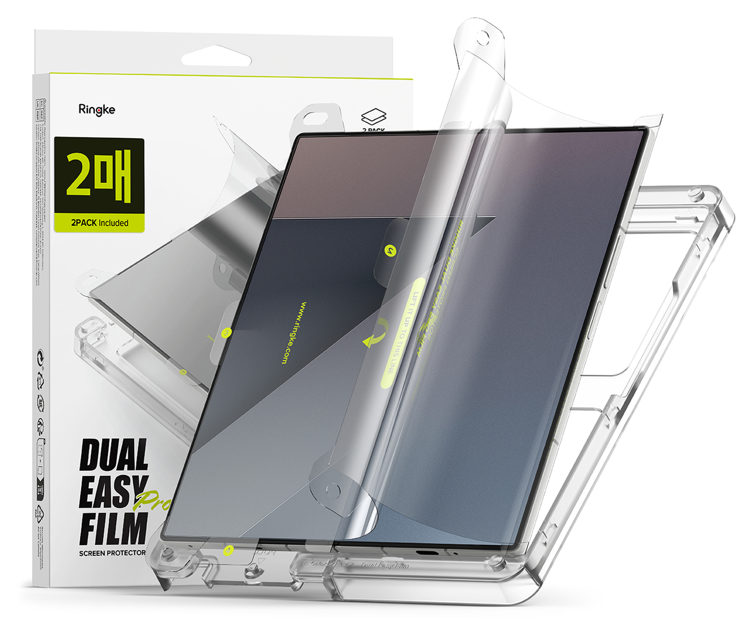 Ringke Dual Easy Pro Film Samsung Galaxy Z Fold 7 Screen Protector Jig 2-Pack afbeelding 1