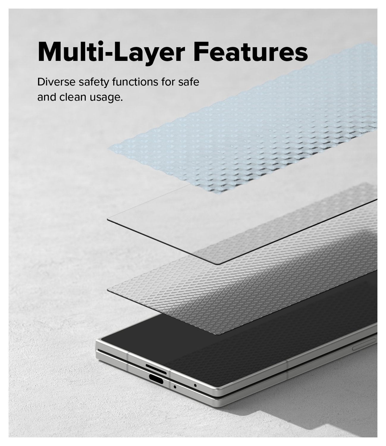 Ringke Cover Display Easy Slide Samsung Z Fold 7 Screen Protector met Jig 2-Pack afbeelding 11