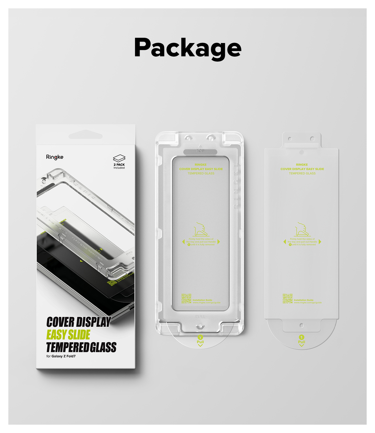 Ringke Cover Display Easy Slide Samsung Z Fold 7 Screen Protector met Jig 2-Pack afbeelding 14