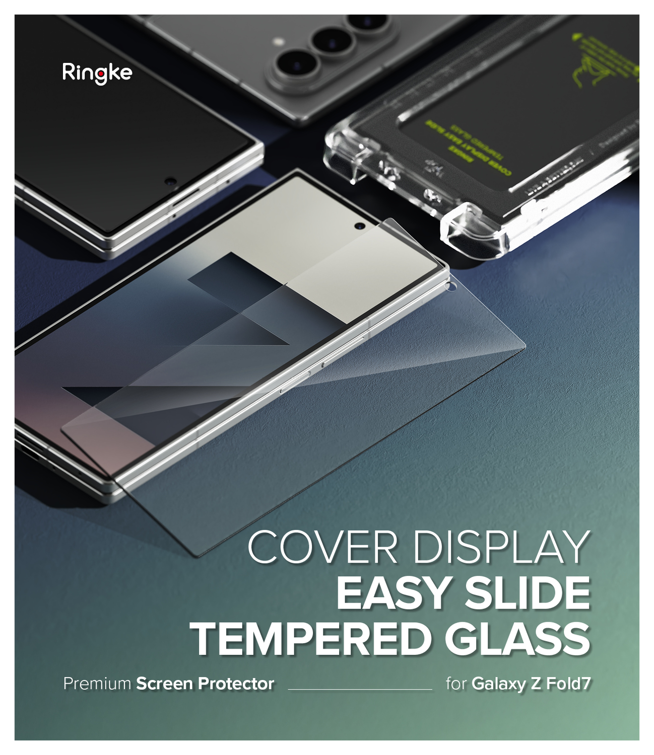 Ringke Cover Display Easy Slide Samsung Z Fold 7 Screen Protector met Jig 2-Pack afbeelding 16