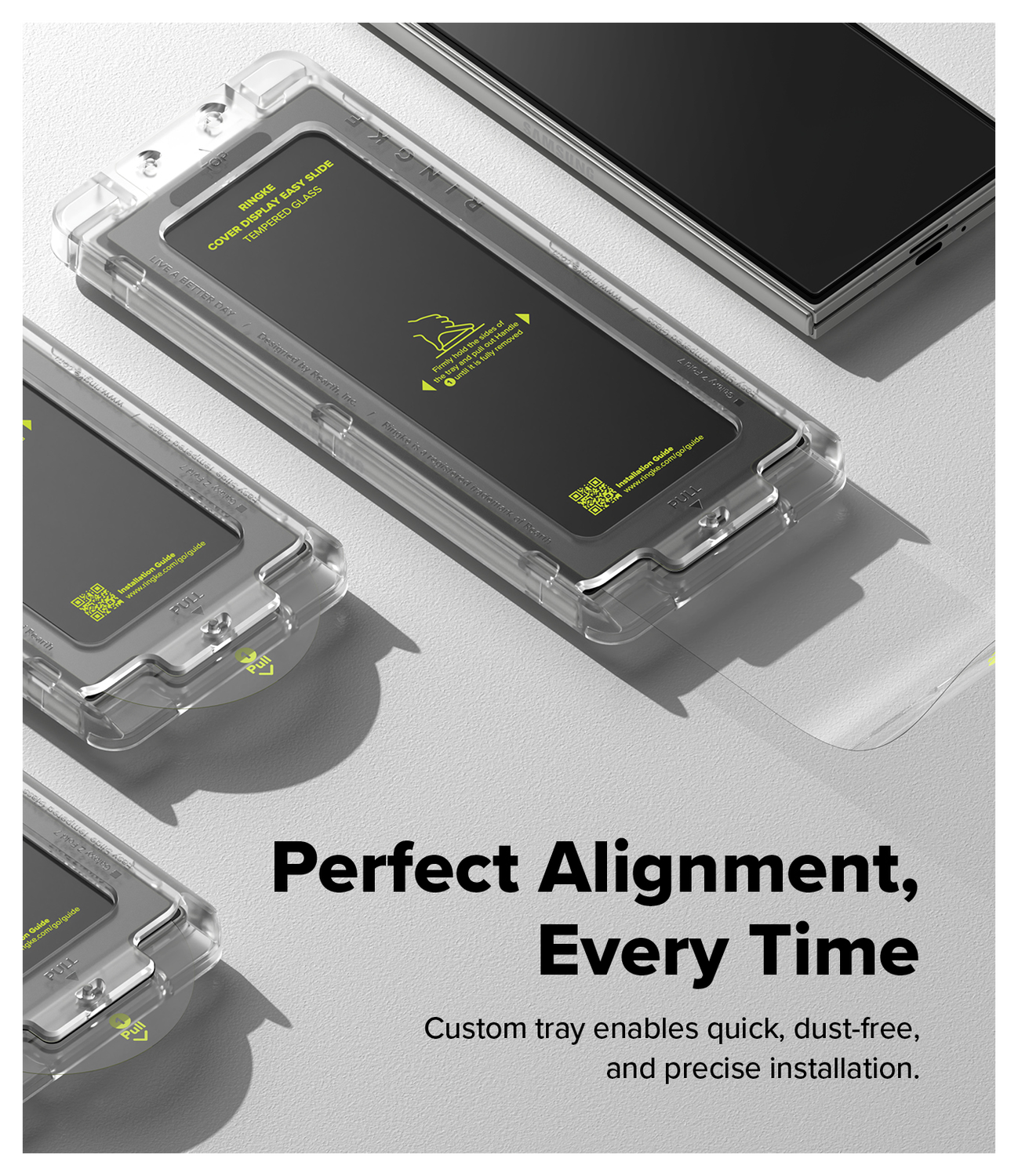Ringke Cover Display Easy Slide Samsung Z Fold 7 Screen Protector met Jig 2-Pack afbeelding 4