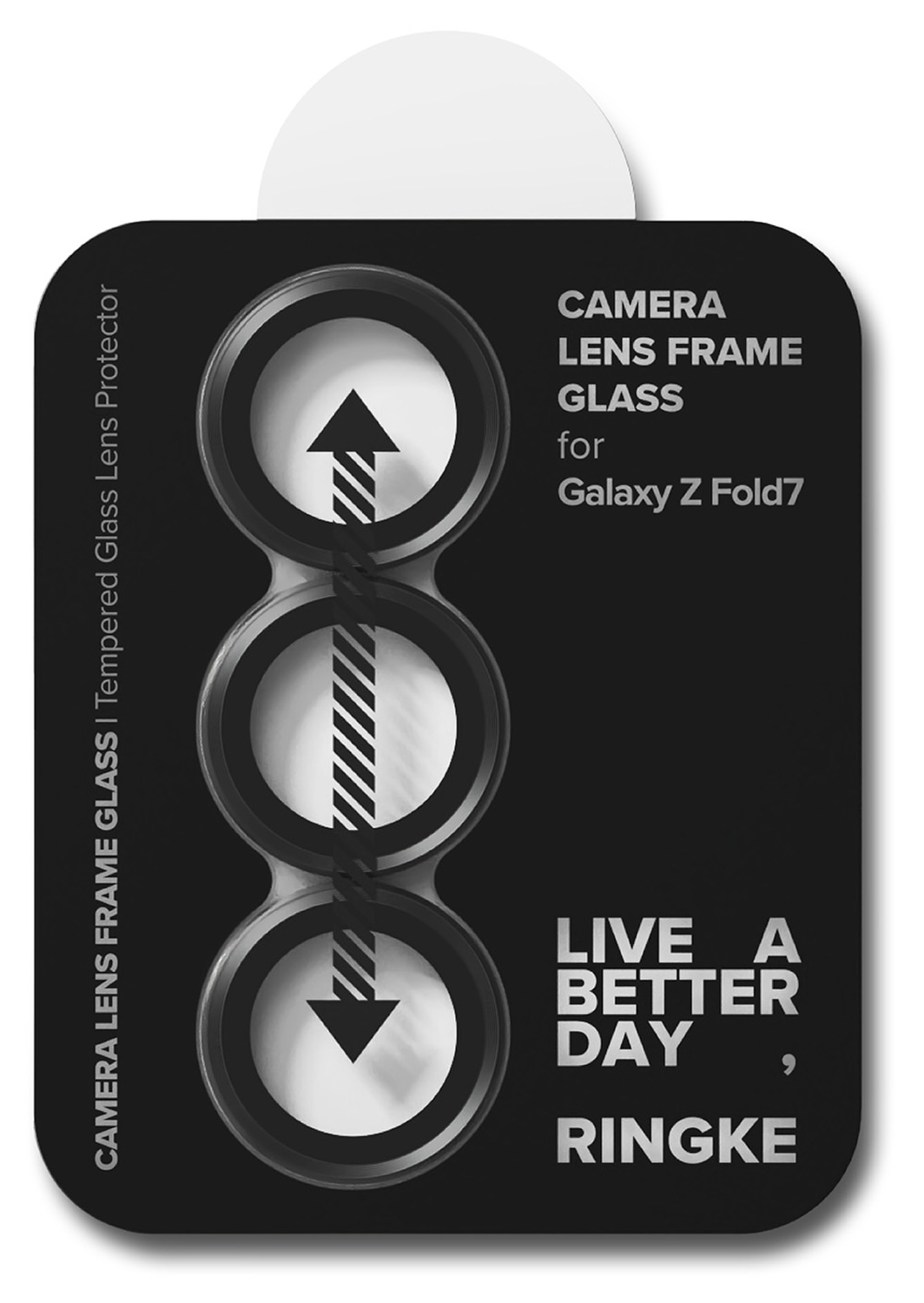 Ringke Frame Glass Samsung Galaxy Z Fold 7 Camera Protector Zwart (2-Pack) afbeelding 14