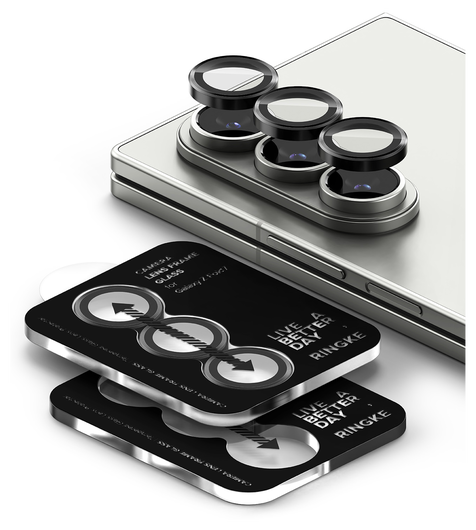 Ringke Frame Glass Samsung Galaxy Z Fold 7 Camera Protector Zwart (2-Pack) afbeelding 2