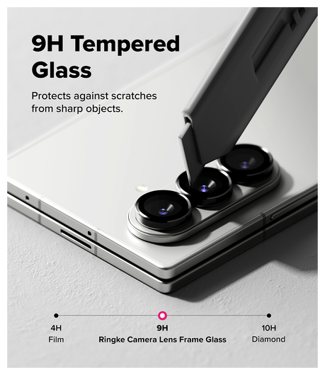 Ringke Frame Glass Samsung Galaxy Z Fold 7 Camera Protector Zwart (2-Pack) afbeelding 4