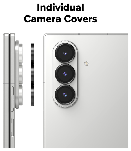 Ringke Frame Glass Samsung Galaxy Z Fold 7 Camera Protector Zwart (2-Pack) afbeelding 6