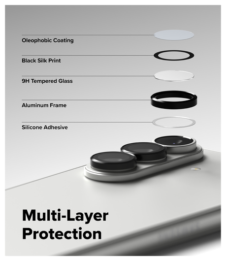 Ringke Frame Glass Samsung Galaxy Z Fold 7 Camera Protector Zwart (2-Pack) afbeelding 7