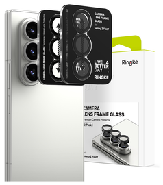 Ringke Frame Glass Samsung Galaxy Z Fold 7 Camera Protector Zwart (2-Pack)