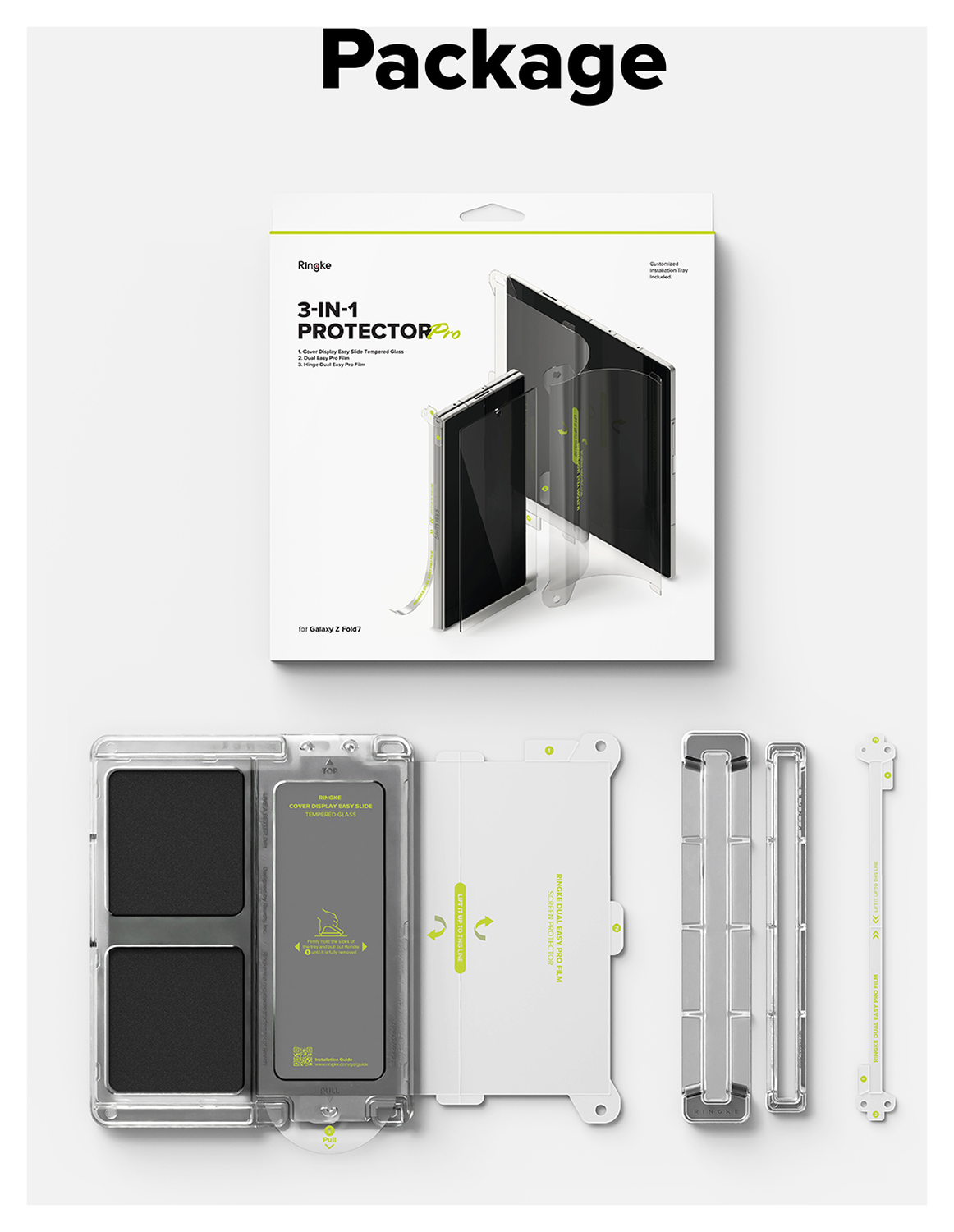 Ringke Samsung Galaxy Z Fold 7 3-in-1 Protector Set Display/Voorkant/Hinge afbeelding 20