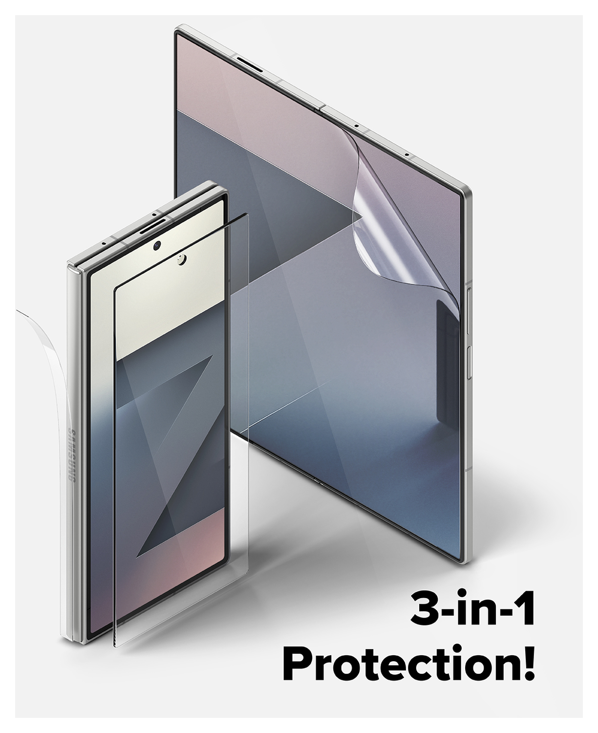 Ringke Samsung Galaxy Z Fold 7 3-in-1 Protector Set Display/Voorkant/Hinge afbeelding 8