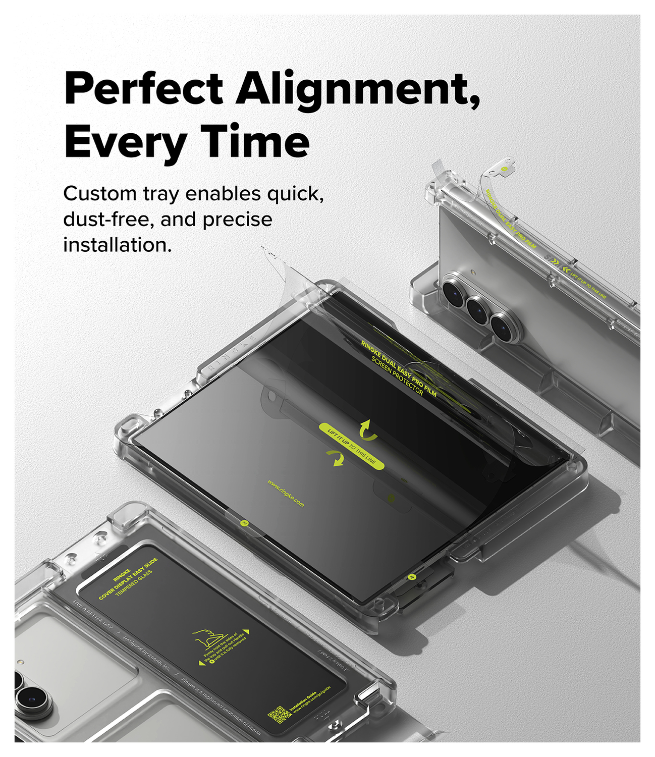 Ringke Samsung Galaxy Z Fold 7 3-in-1 Protector Set Display/Voorkant/Hinge afbeelding 5