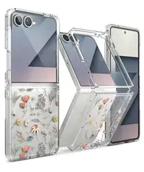 Ringke Fusion Design Samsung Galaxy Z Flip 7 Hoesje Back Cover Dry Flowers afbeelding