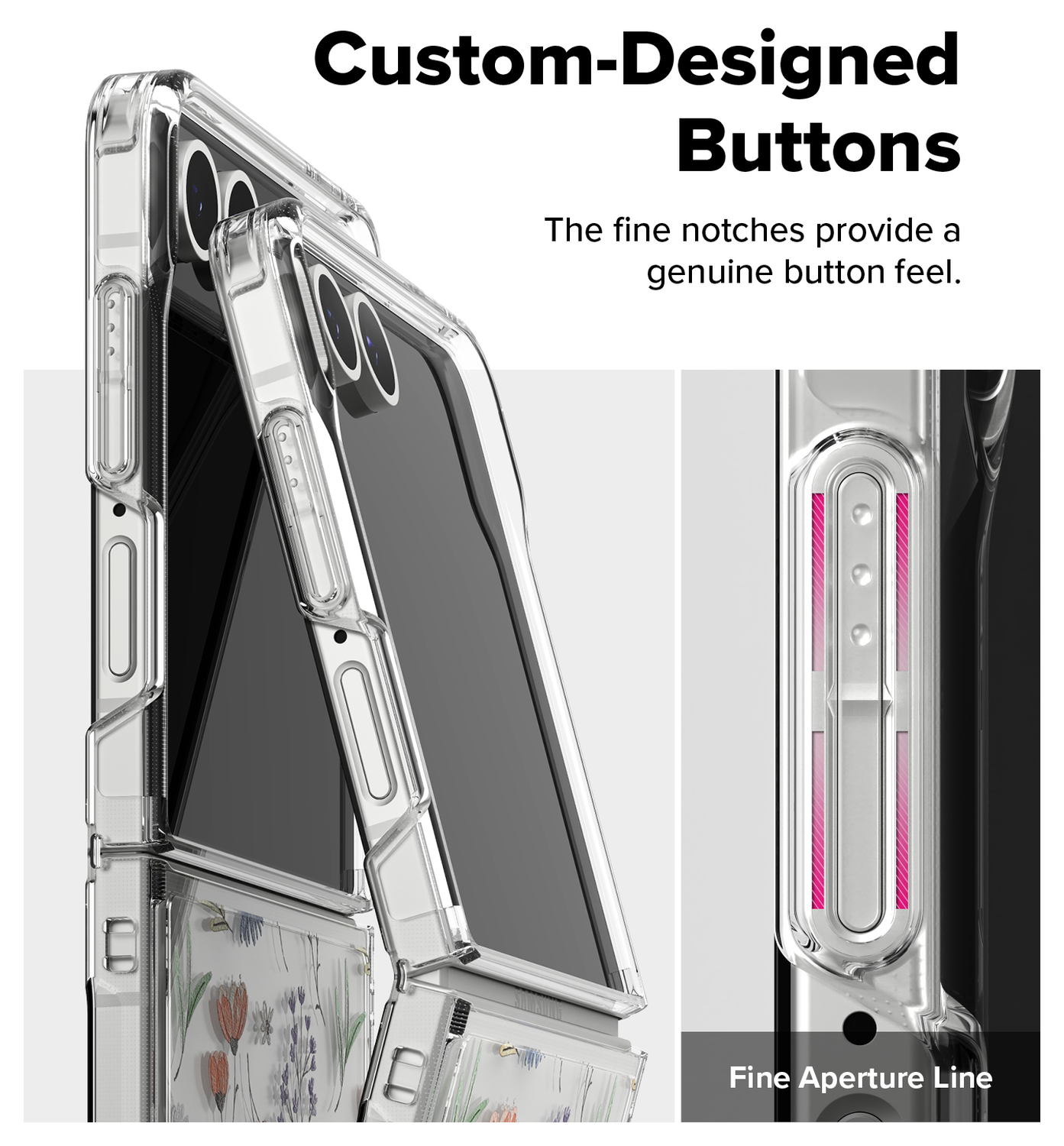 Ringke Fusion Design Samsung Galaxy Z Flip 7 Hoesje Back Cover Dry Flowers afbeelding 12
