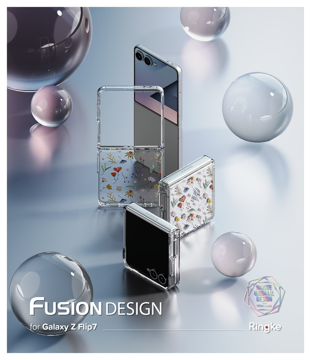 Ringke Fusion Design Samsung Galaxy Z Flip 7 Hoesje Back Cover Dry Flowers afbeelding 13