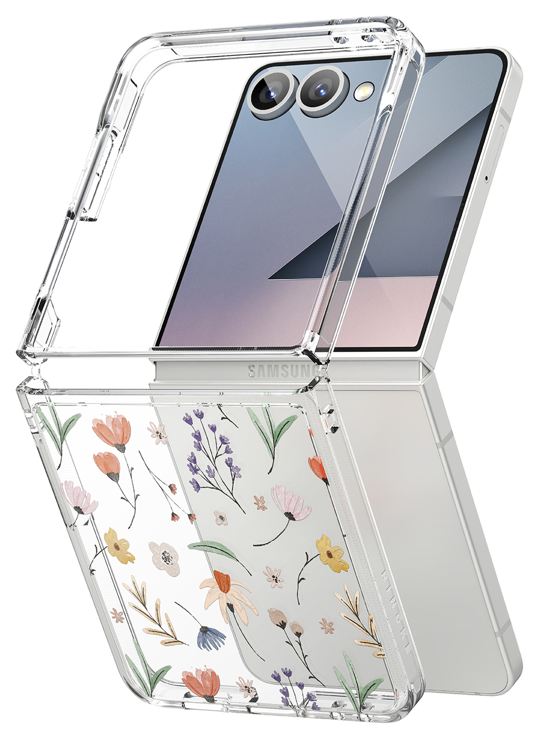 Ringke Fusion Design Samsung Galaxy Z Flip 7 Hoesje Back Cover Dry Flowers afbeelding 14
