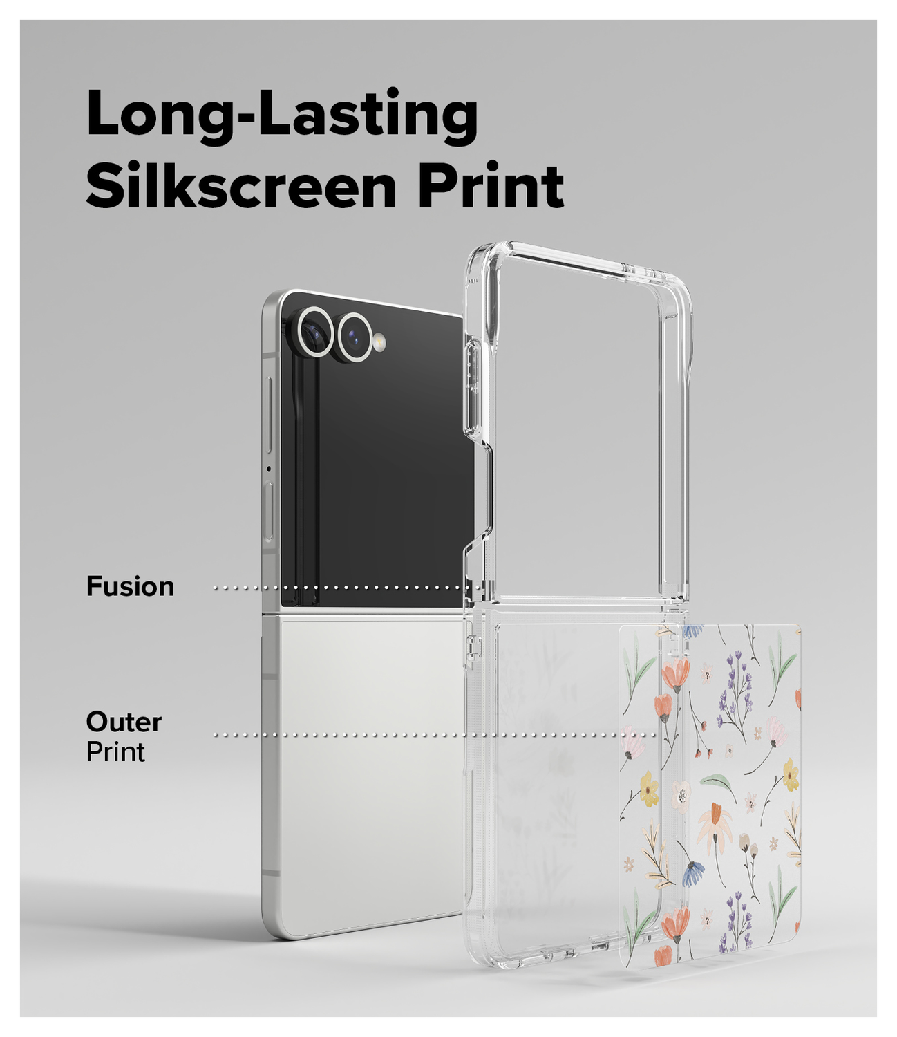Ringke Fusion Design Samsung Galaxy Z Flip 7 Hoesje Back Cover Dry Flowers afbeelding 7