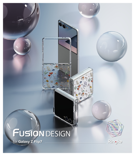 Ringke Fusion Design Samsung Galaxy Z Flip 7 Hoesje Back Cover Dry Flowers afbeelding 13
