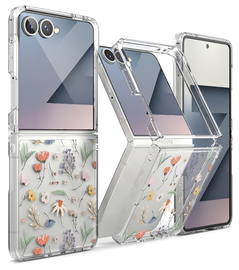 Ringke Fusion Design Samsung Galaxy Z Flip 7 Hoesje Back Cover Dry Flowers