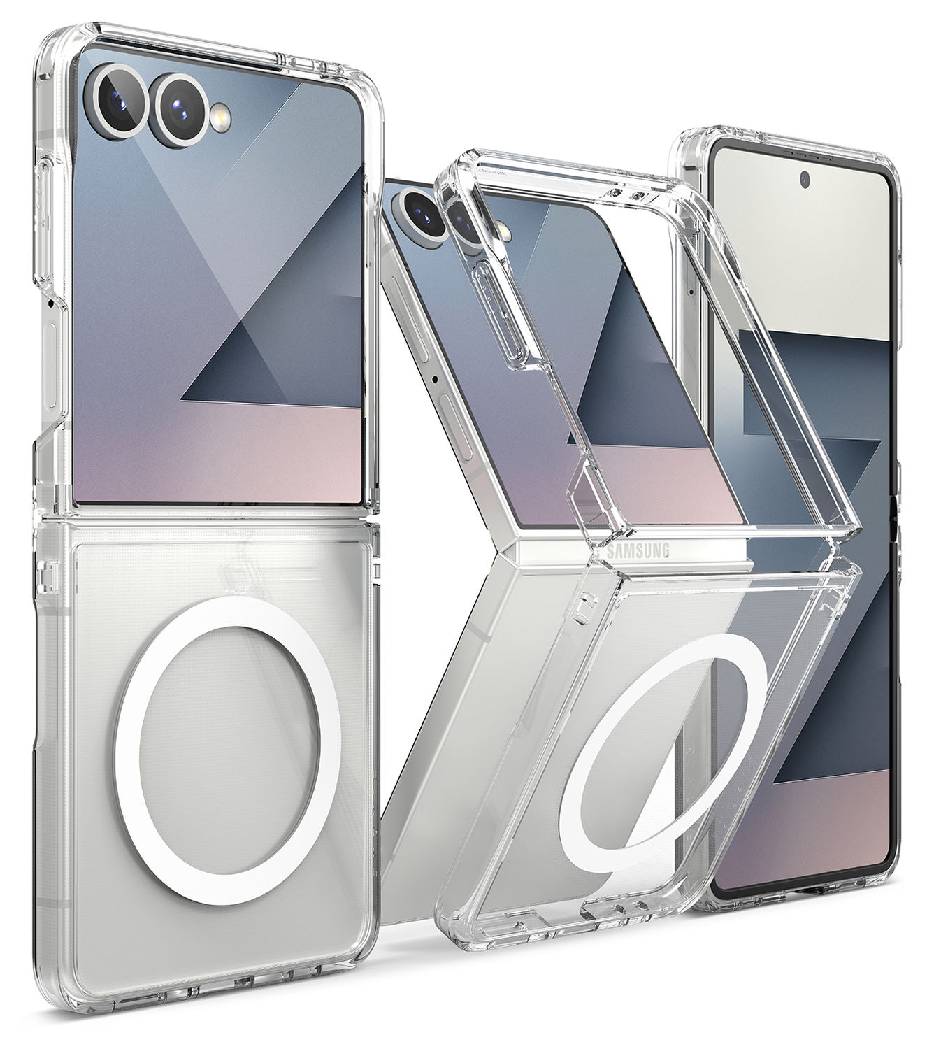 Ringke Fusion Magnetic Samsung Galaxy Z Flip 7 Hoesje MagSafe Transparant afbeelding 1