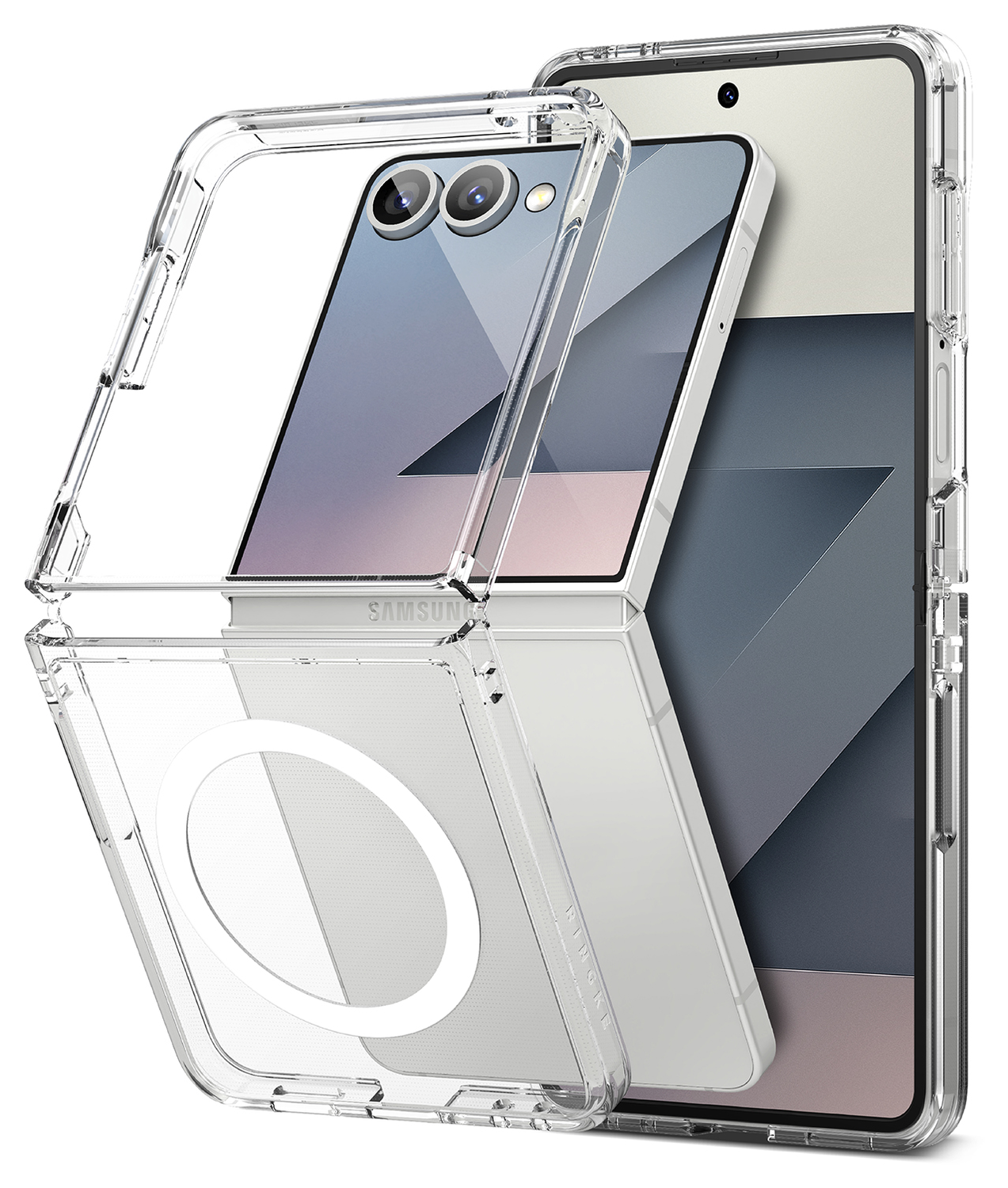 Ringke Fusion Magnetic Samsung Galaxy Z Flip 7 Hoesje MagSafe Transparant afbeelding 12