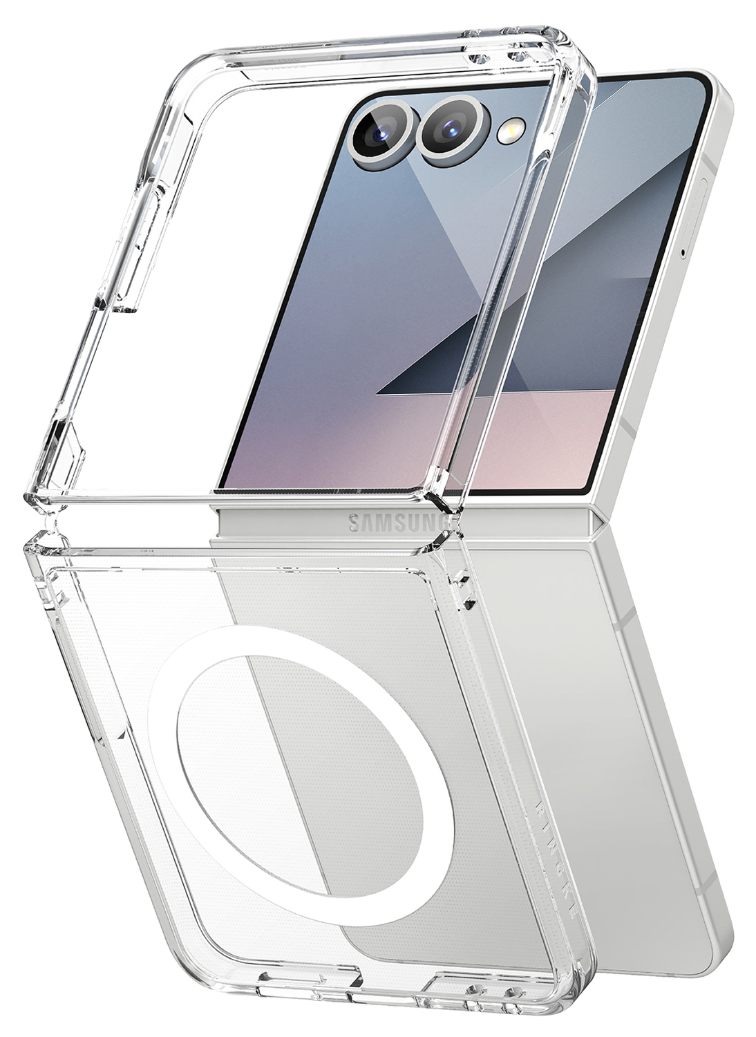 Ringke Fusion Magnetic Samsung Galaxy Z Flip 7 Hoesje MagSafe Transparant afbeelding 2