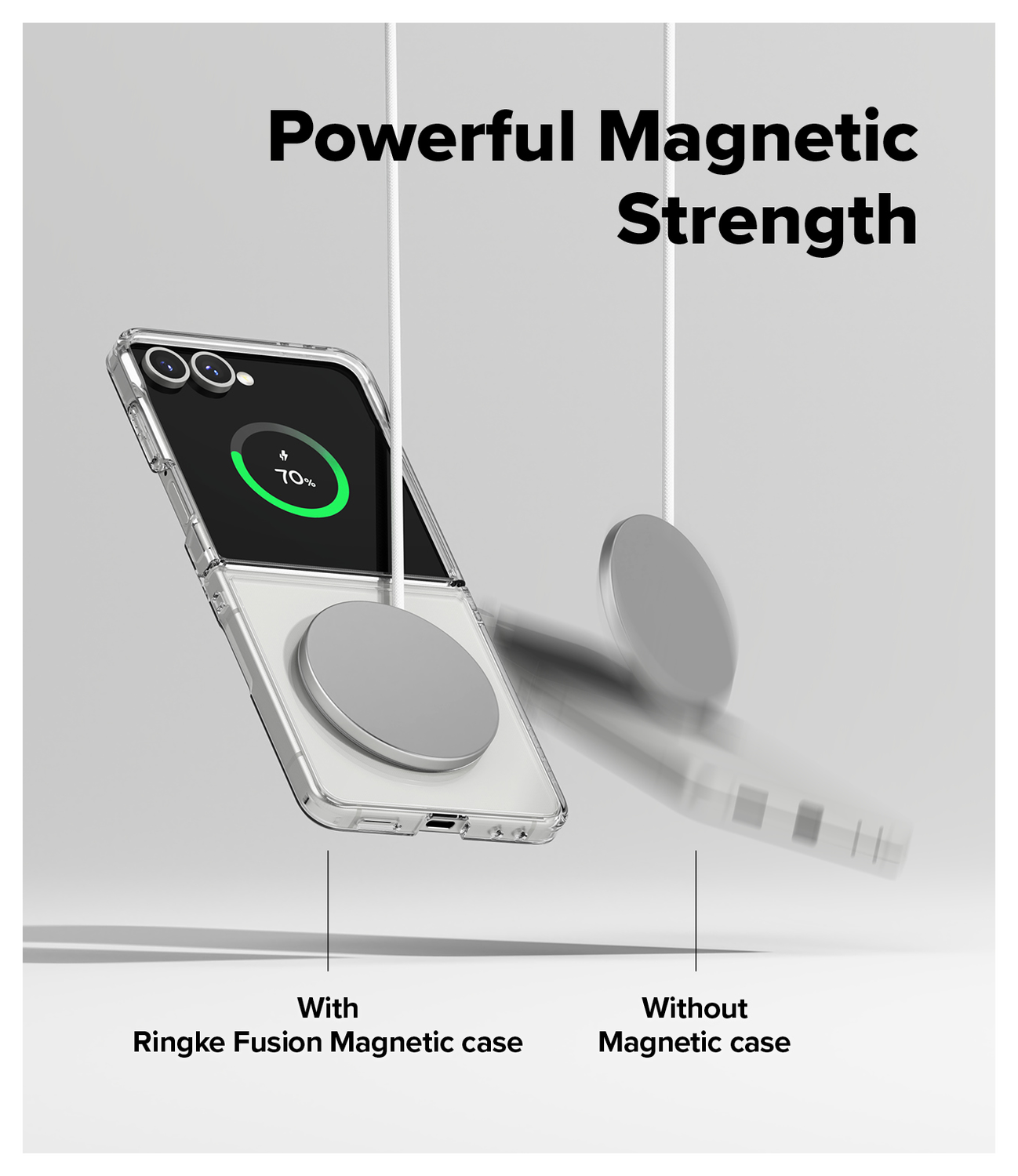 Ringke Fusion Magnetic Samsung Galaxy Z Flip 7 Hoesje MagSafe Transparant afbeelding 4