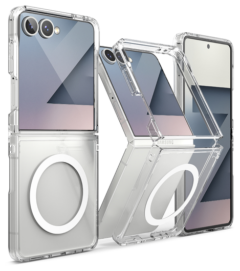 Ringke Fusion Magnetic Samsung Galaxy Z Flip 7 Hoesje MagSafe Transparant afbeelding 1