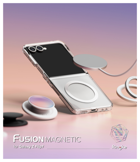 Ringke Fusion Magnetic Samsung Galaxy Z Flip 7 Hoesje MagSafe Transparant afbeelding 11